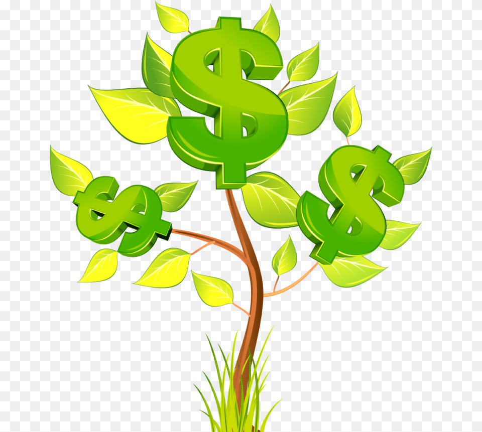 Clipart Money Tree Money Tree Clipart, Green, Plant, Leaf, Symbol Free Png Download