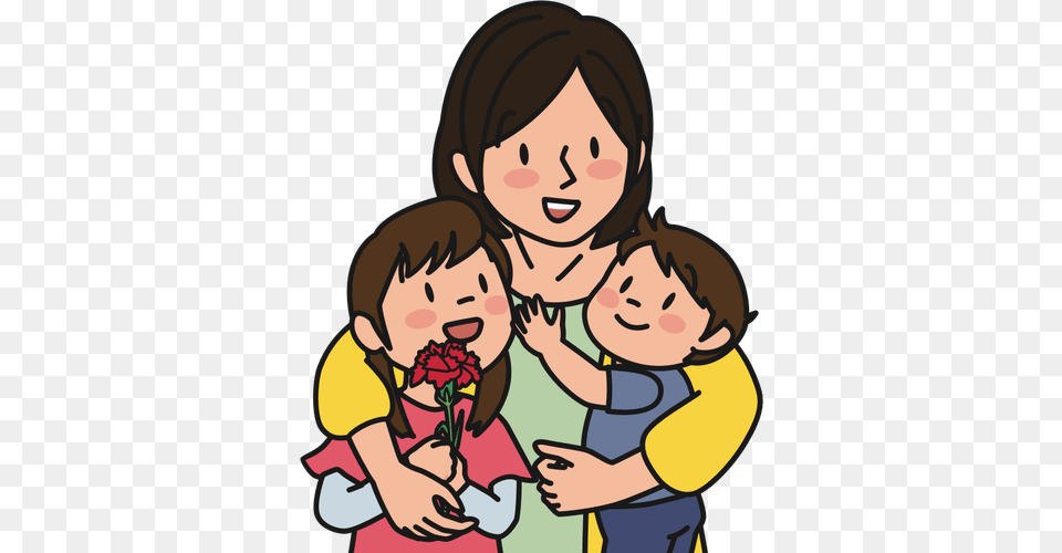 Clipart Mother Holding Baby, People, Person, Publication, Comics Free Png Download