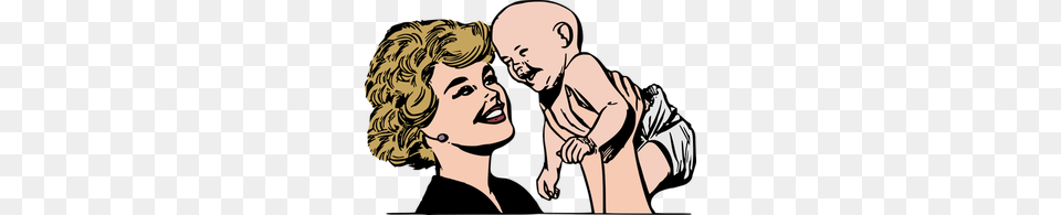 Clipart Mother Holding Baby, Adult, Person, Man, Male Free Png Download