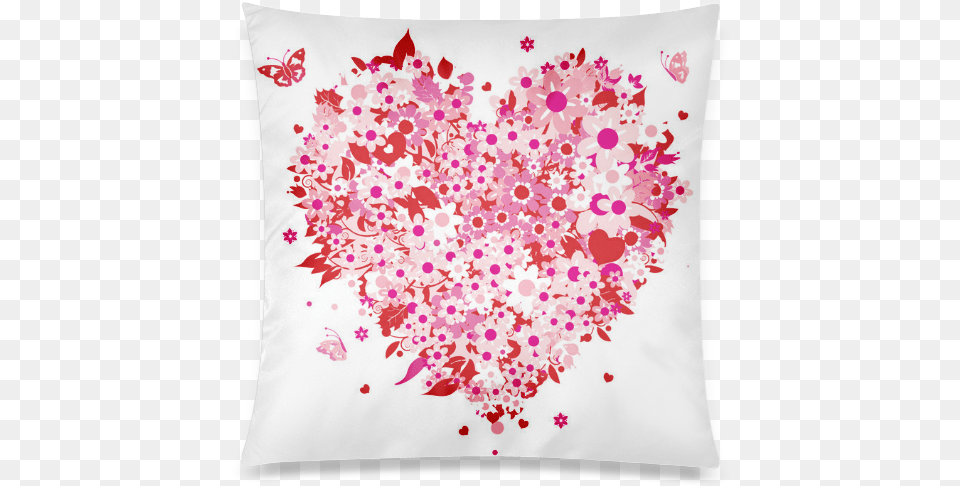 Clipart Mothers Day Hearts Custom Zippered Pillow Case Love Logos With Flowers, Cushion, Home Decor, Flower, Plant Free Png