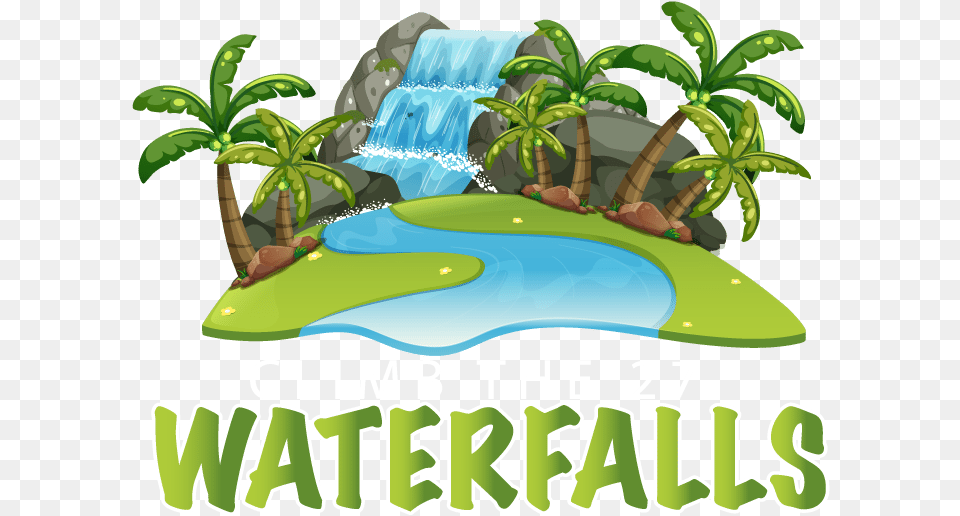 Clipart Mountain Waterfall Waterfalls Clipart, Vegetation, Summer, Plant, Outdoors Free Png