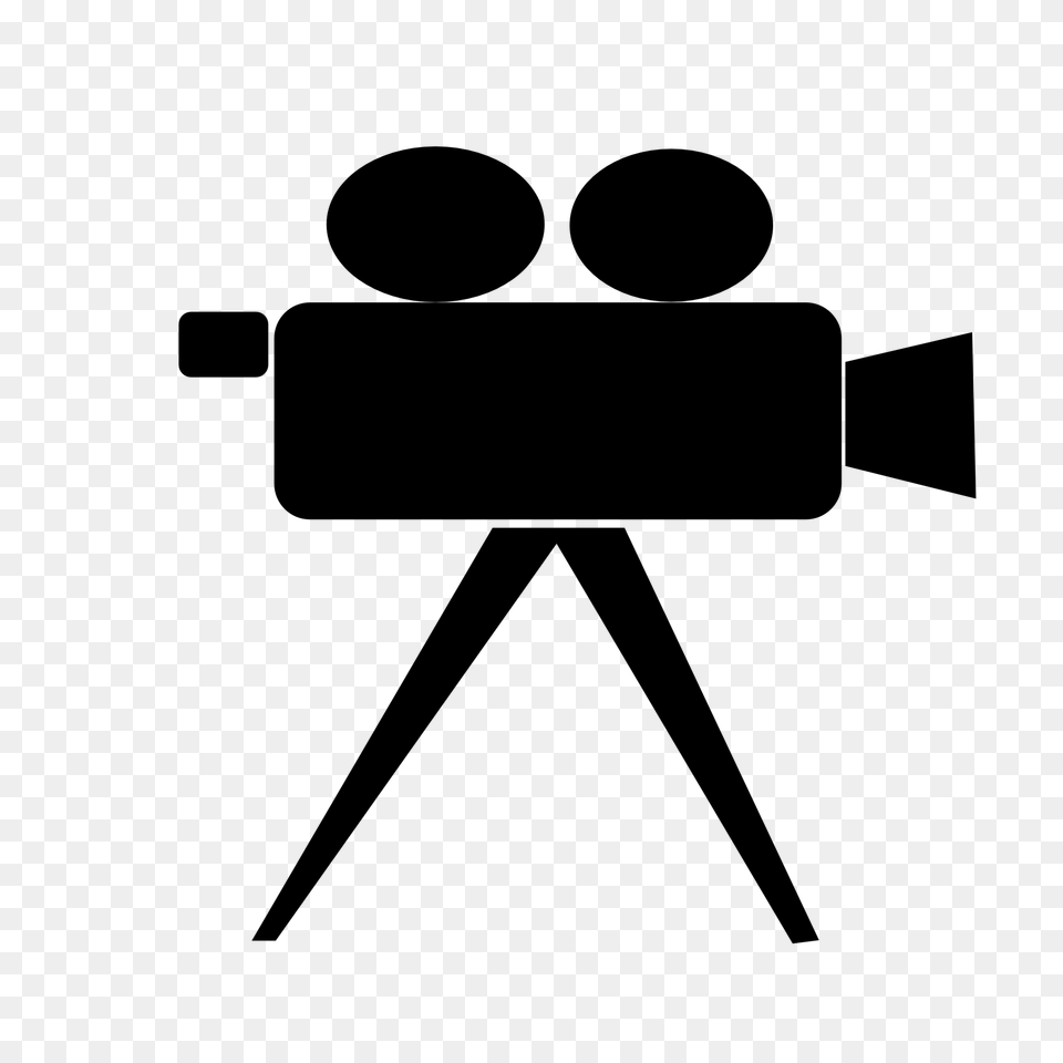 Clipart Movie Camera, Gray Free Transparent Png
