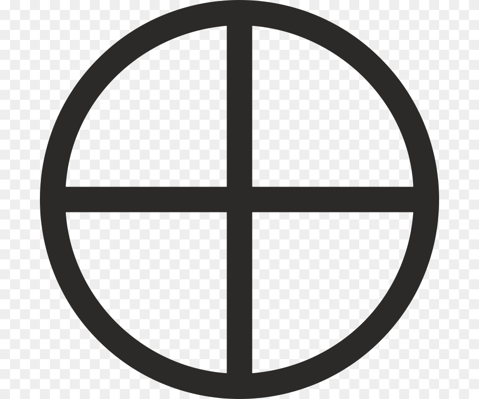 Clipart Mundane Cross Encircled Alkon, Symbol Free Png