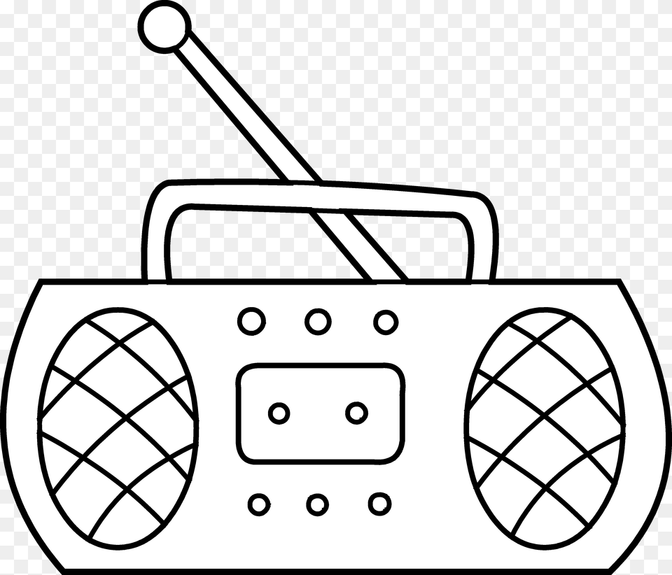 Clipart Music Radio Radio Clip Art Black And White, Electronics Free Transparent Png