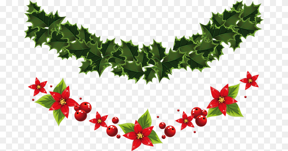 Clipart Navidad Guirlande De Noel Dessin, Leaf, Plant, Art, Floral Design Free Png Download