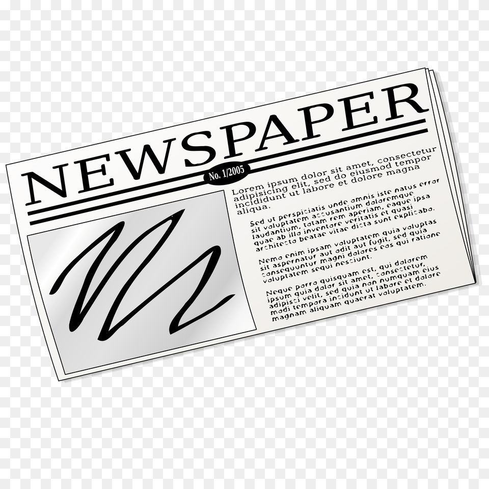 Clipart Newspaper Newspaper Clip Art, Text, Business Card, Paper Png Image