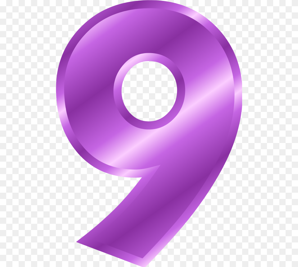 Clipart Number 2 Cute Number 9 Clipart, Symbol, Text, Purple, Disk Free Png