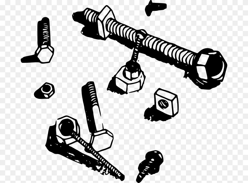 Clipart Nuts And Bolts Mazeo, Gray Free Png
