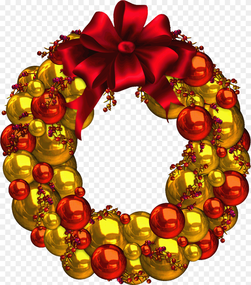 Clipart Ocean Wreath Novogodnie Shari Krasnie Na Prozrachnom Fone, Accessories, Ornament, Jewelry, Necklace Png Image