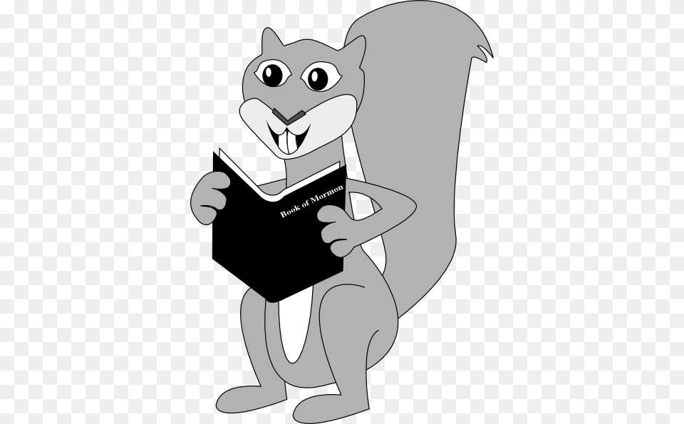 Clipart Of A 3d Squirrel Reading A Book Squirrel With A Book Clipart, Person, Publication, Cartoon, Animal Free Png Download