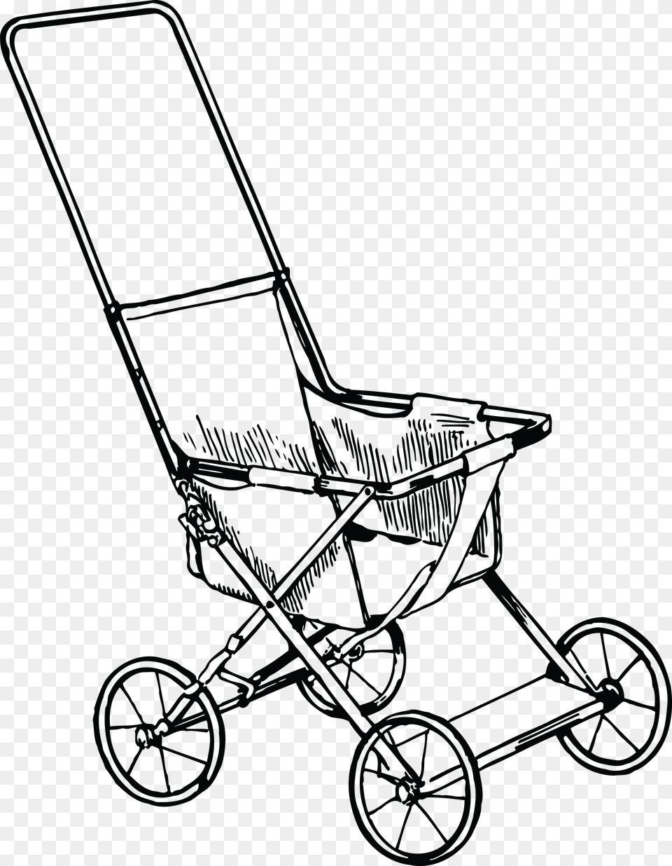 Clipart Of A Baby Stroller, Machine, Wheel, Car, Transportation Png Image