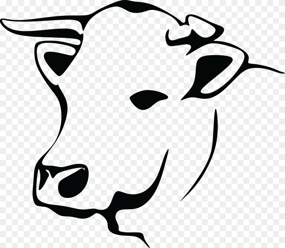 Clipart Of A Black And White Cow, Animal, Bull, Mammal, Person Free Transparent Png