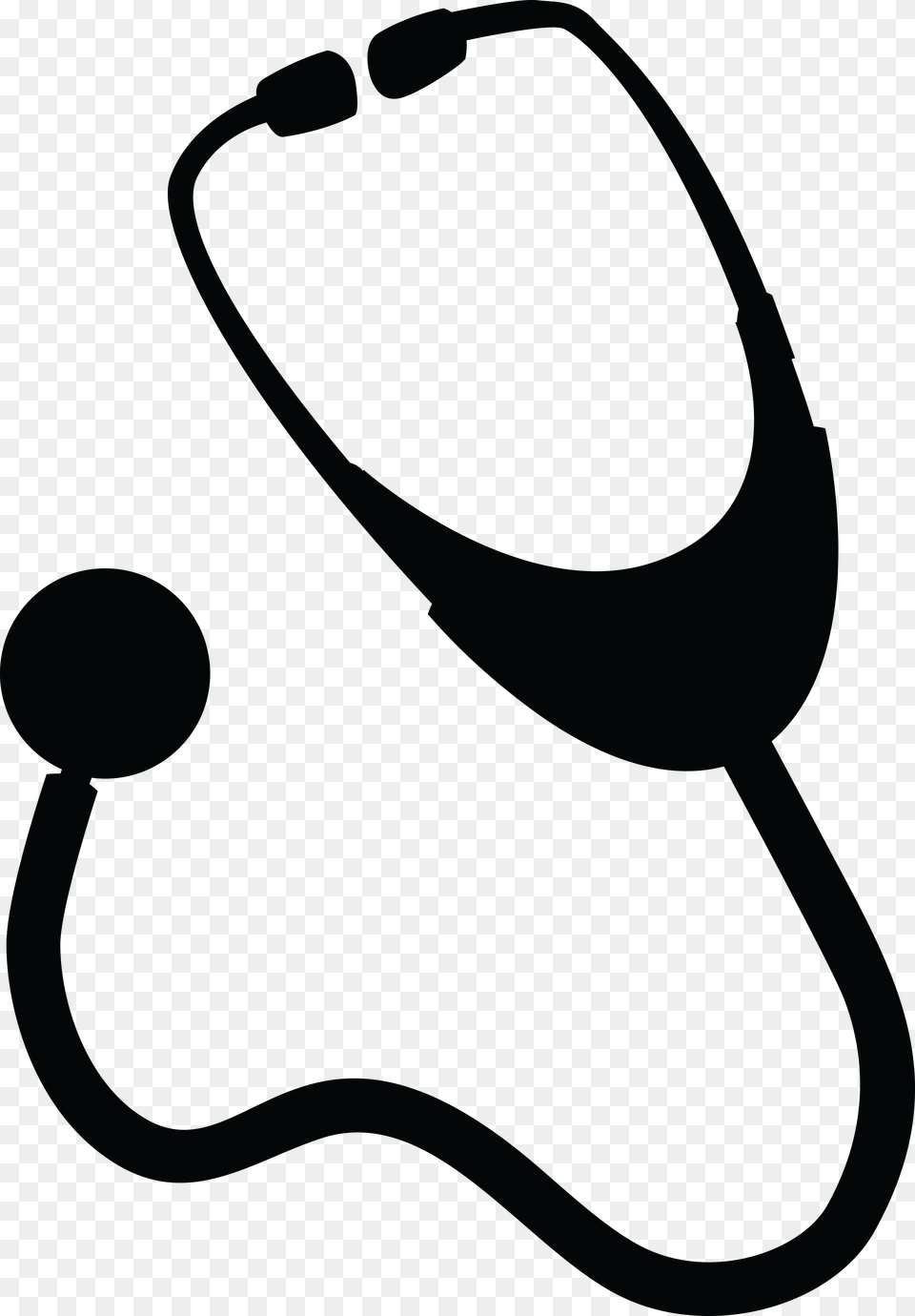 Clipart Of A Black And White Stethoscope, Electrical Device, Microphone, Electronics, Headphones Free Png Download