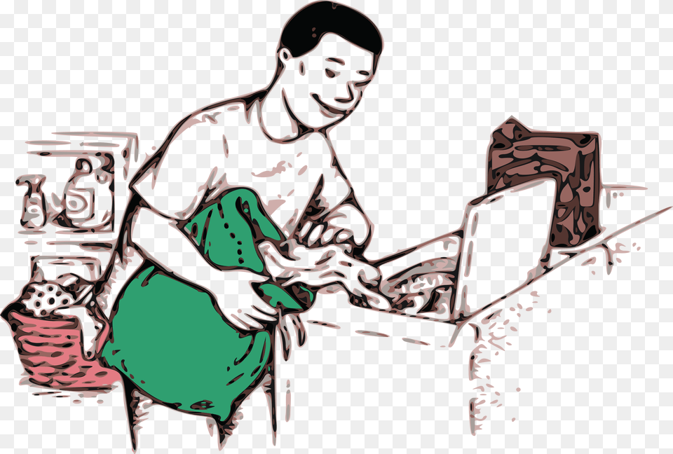 Clipart Of A Boy Doing Laundry Doing The Laundry Clipart, Adult, Man, Male, Person Free Transparent Png