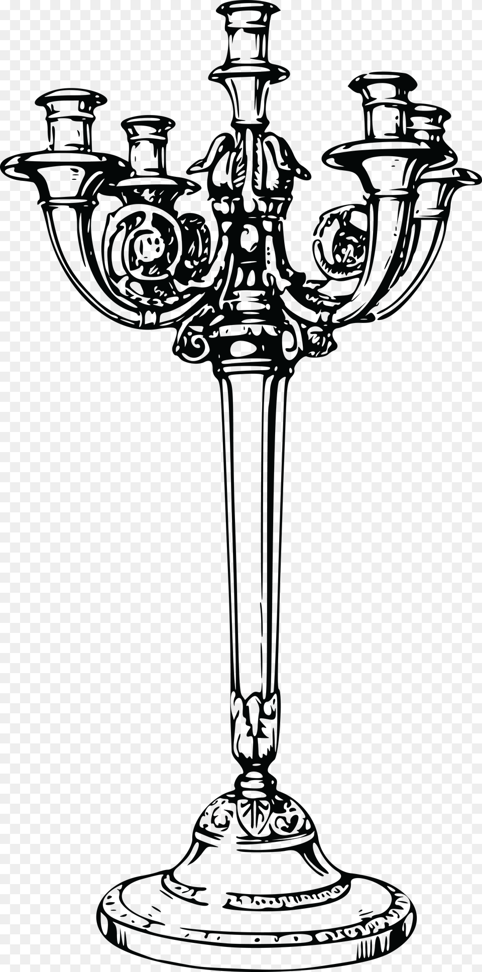 Clipart Of A Candle Stick Candelabrum Clipart, Cross, Symbol, Lamp Free Png Download