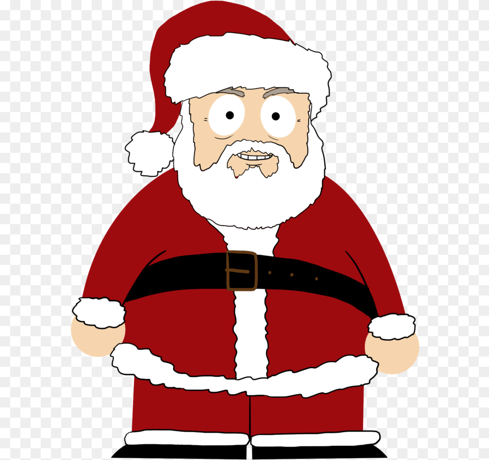 Clipart Of A Cartoon Christmas Santa Claus Giving A Santa Claus, Elf, Baby, Person, Face Free Png Download