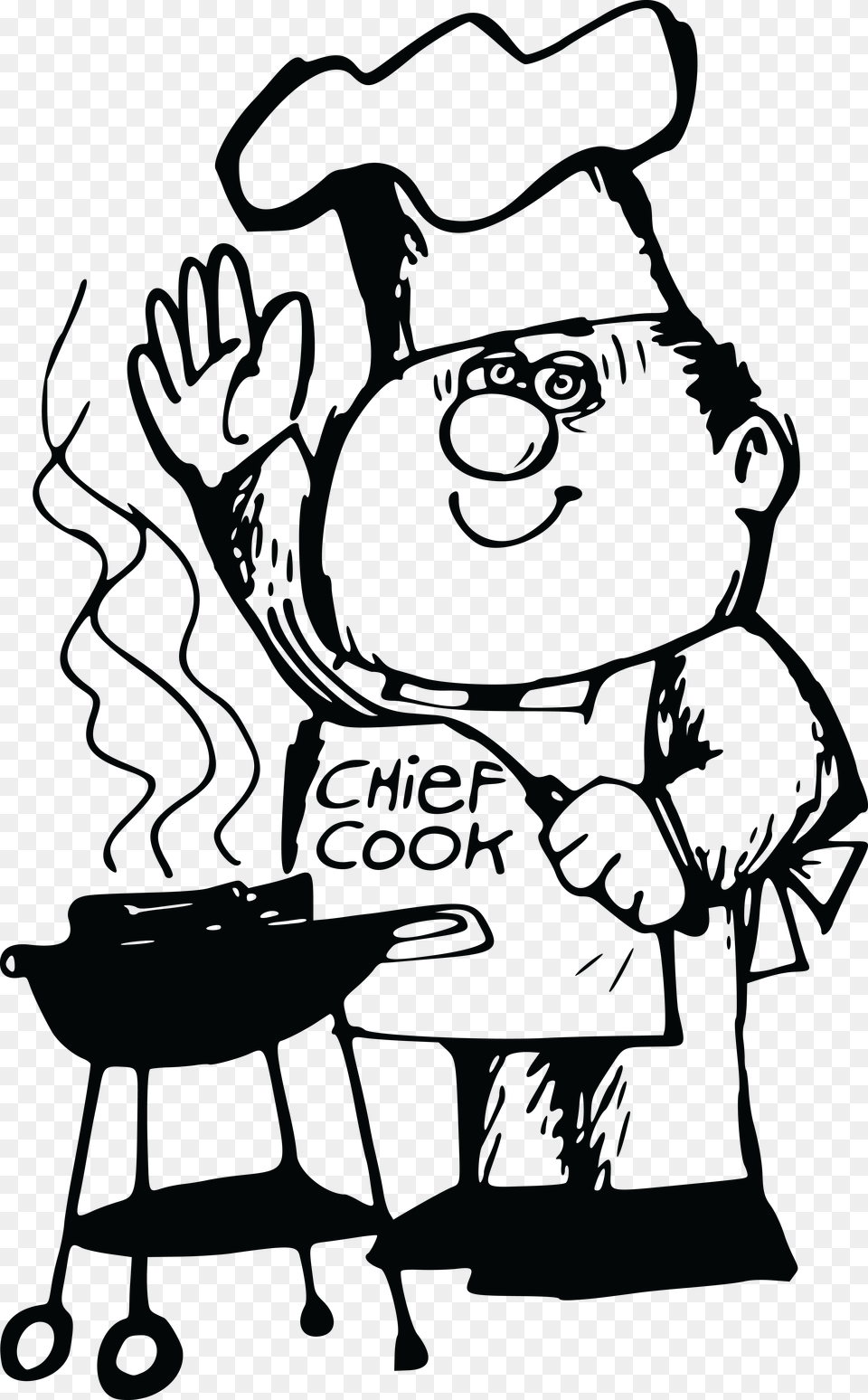 Clipart Of A Chef Waving, Blackboard Png Image