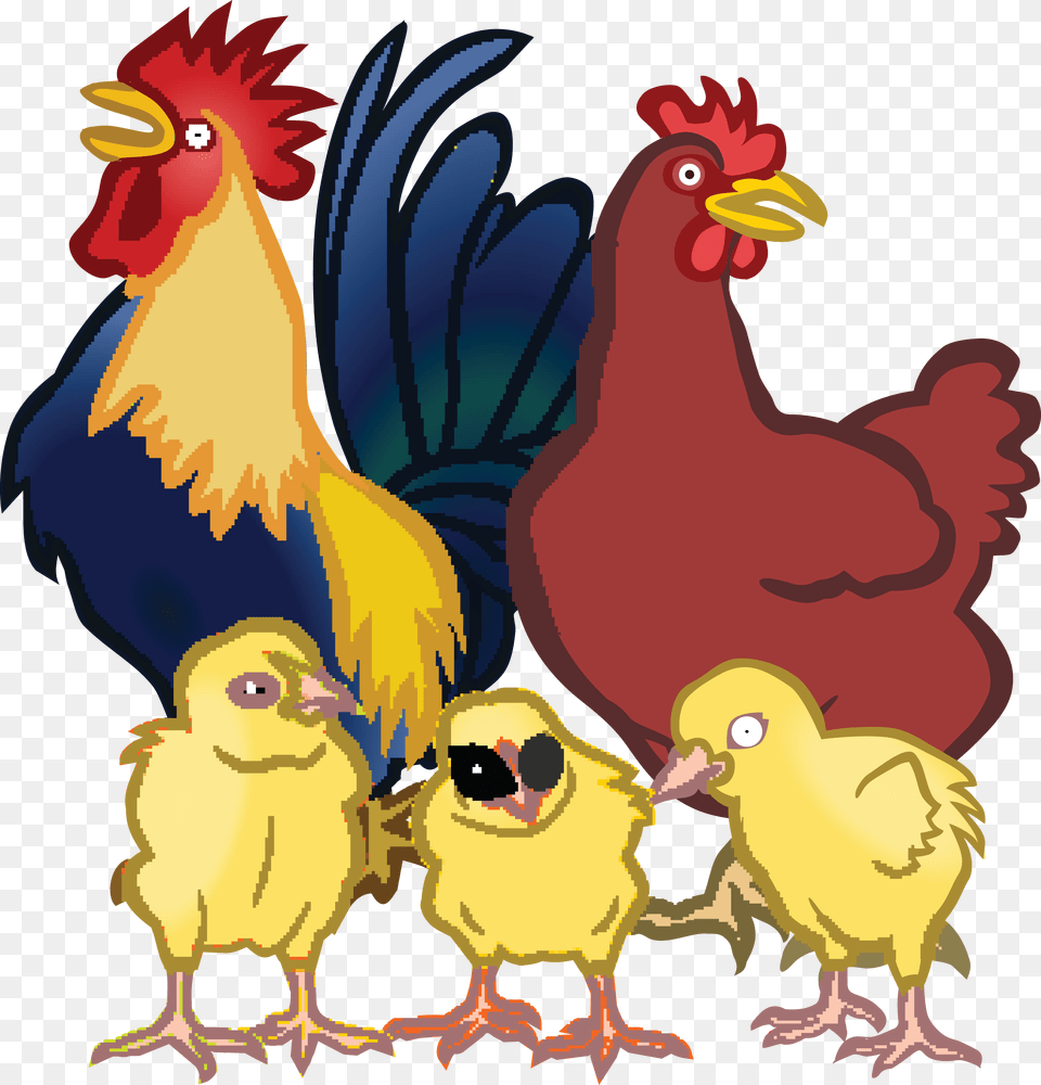 Clipart Of A Chicken Family Chickens Clipart, Animal, Bird, Fowl, Poultry Free Png