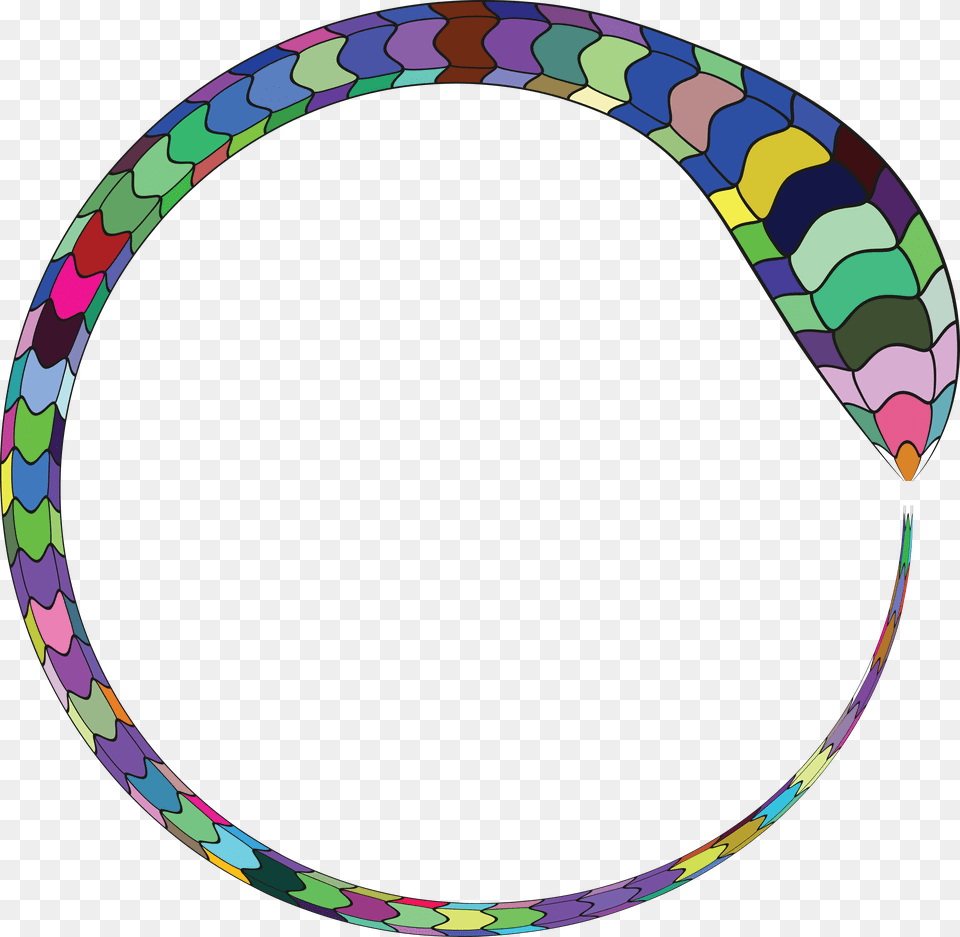 Clipart Of A Colorful Snake Forming A Round Frame Round Snake, Hoop, Disk Free Png Download