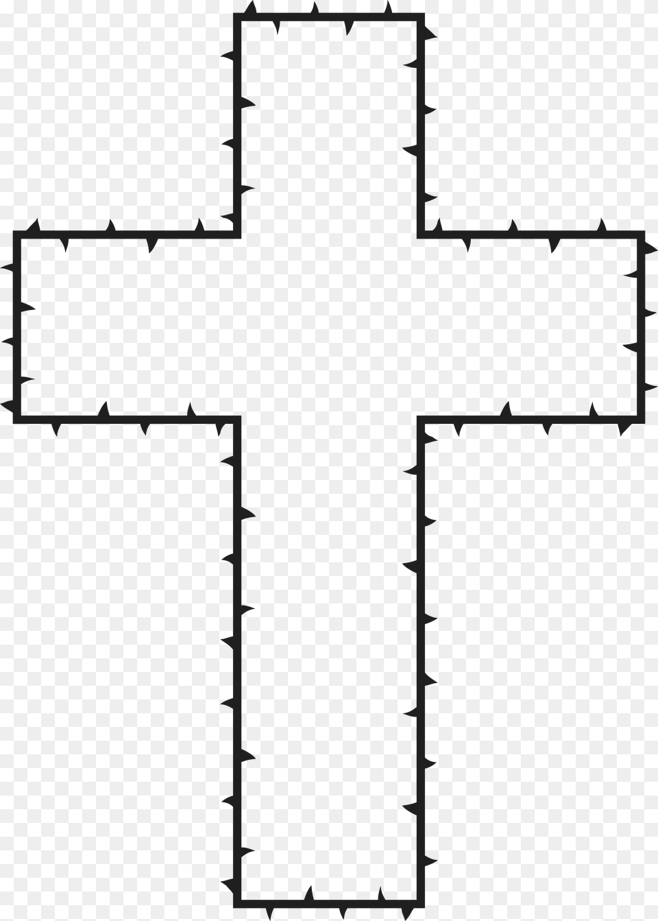 Clipart Of A Cross Made Of Thorns Cruz Sem Fundo, Symbol Png