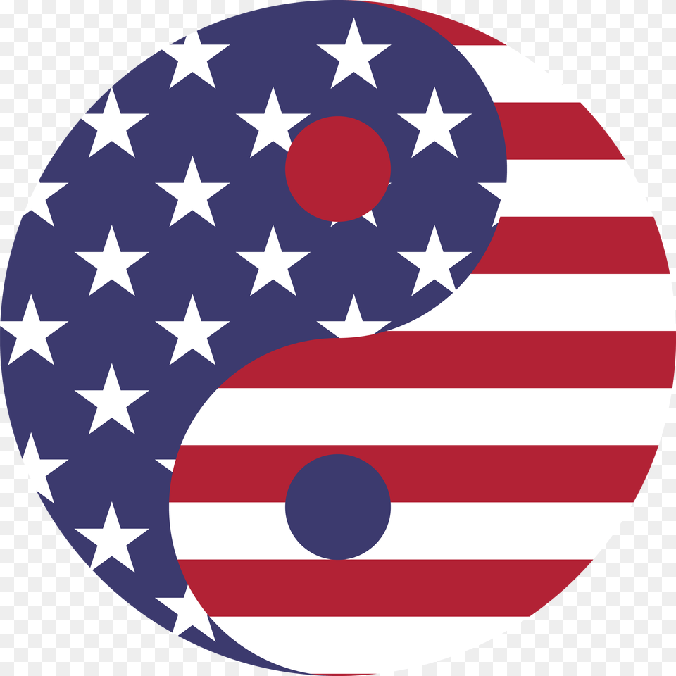 Clipart Of A Fourth Of July American Yin Yang, American Flag, Flag, Symbol Free Transparent Png