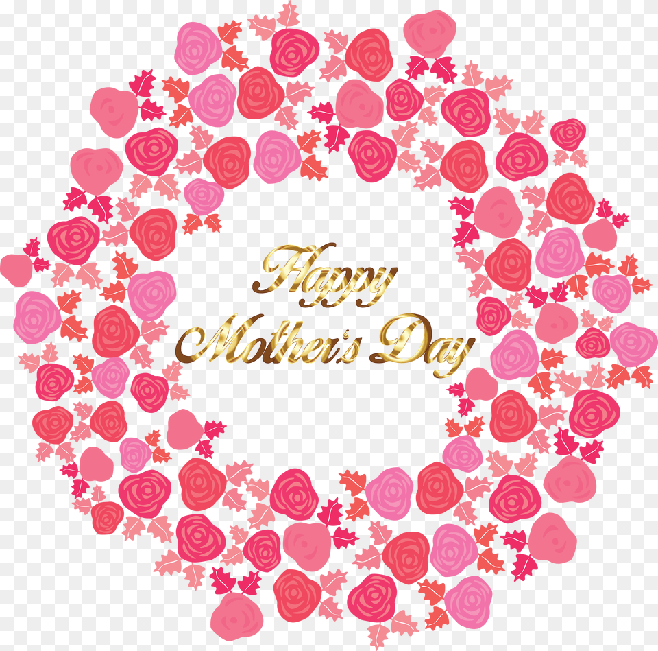Clipart Of A Gold Happy Mothers Day Greeting In Background Mothers Day, Pattern, Art, Floral Design, Graphics Free Png