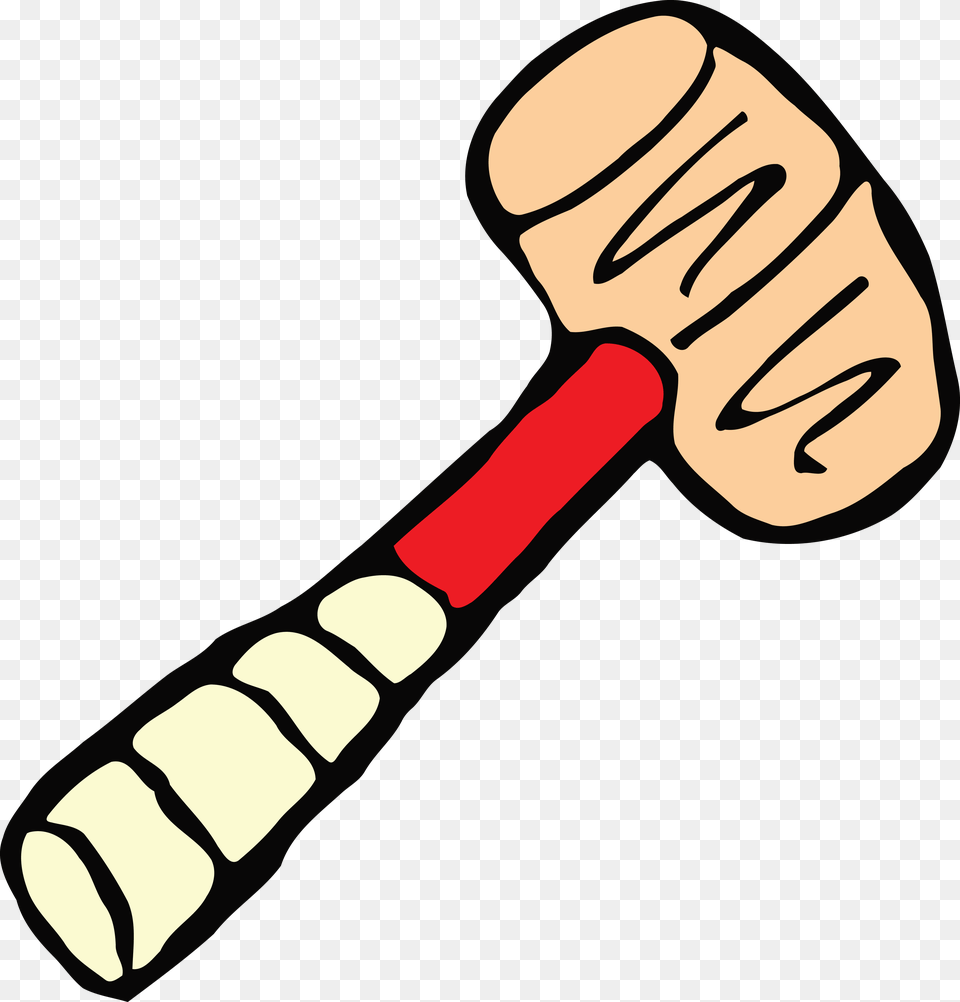 Clipart Of A Hammer Hammer Drawn, Device, Tool, Mallet, Person Free Png Download