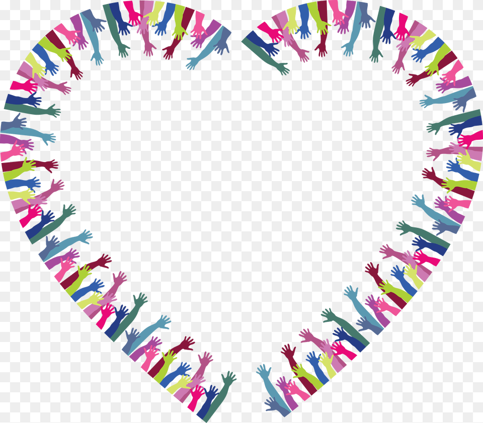 Clipart Of A Heart Frame Of Hands, Art, Collage, Graphics, Person Free Transparent Png