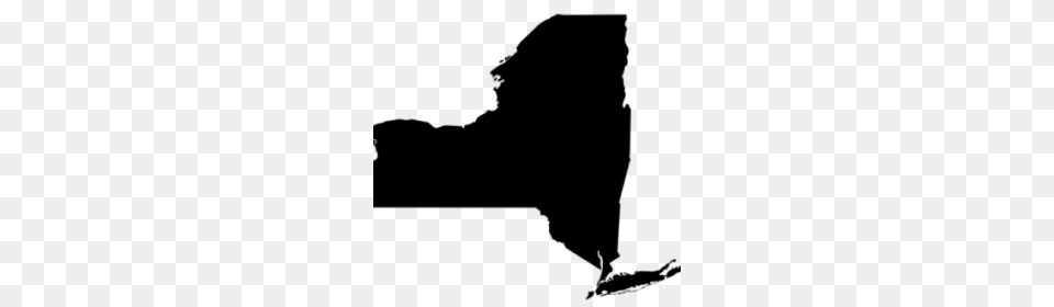 Clipart Of A New York State, Gray Png Image