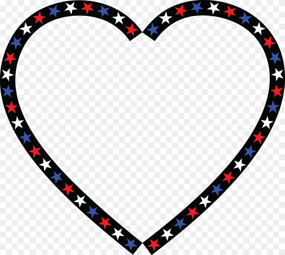 Clipart Of A Patriotic American Star Patterned Heart, Flag Free Transparent Png