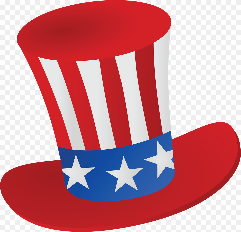 Clipart Of A Patriotic American Top Hat Uncle Sam Hat, Clothing, Cowboy Hat Png