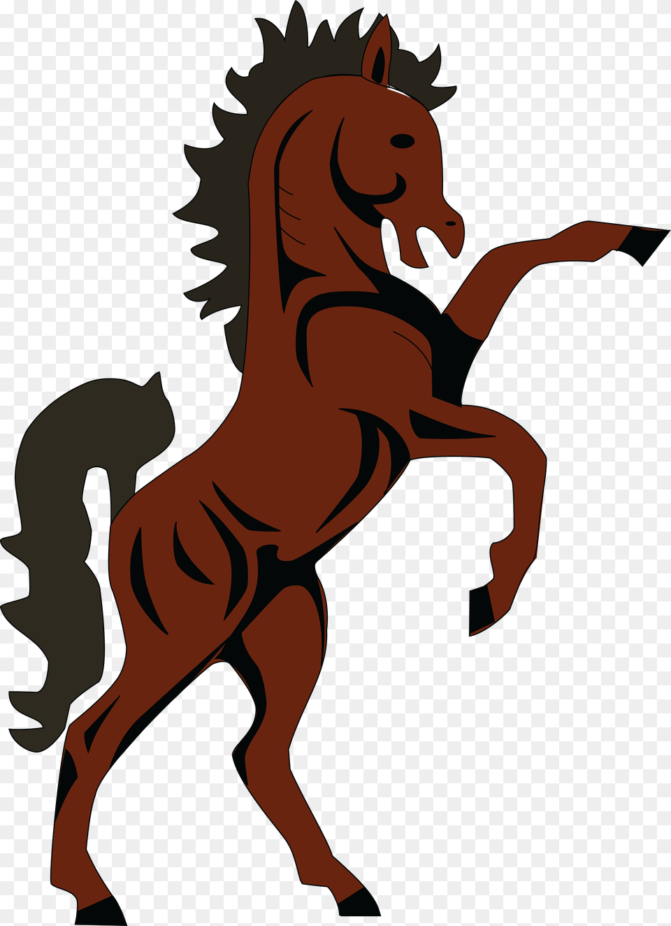 Clipart Of A Rearing Horse, Animal, Colt Horse, Mammal, Baby Free Png