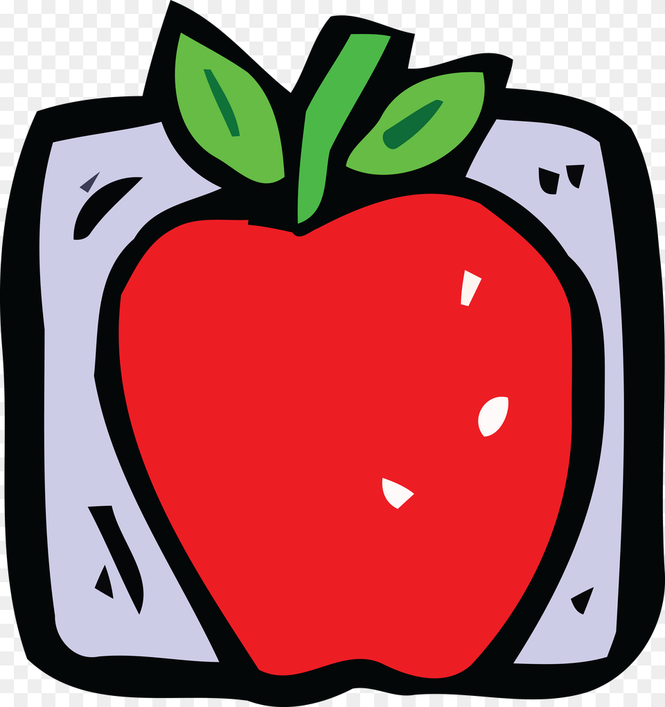 Clipart Of A Red Apple Fresh Apple Large Tote Bag, Food, Produce, Bell Pepper, Pepper Free Png Download
