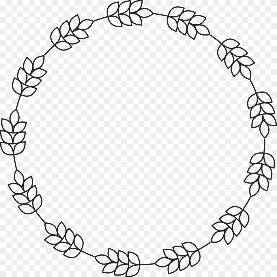 Clipart Of A Round Border Of Barley, Oval, Accessories, Jewelry, Necklace Png