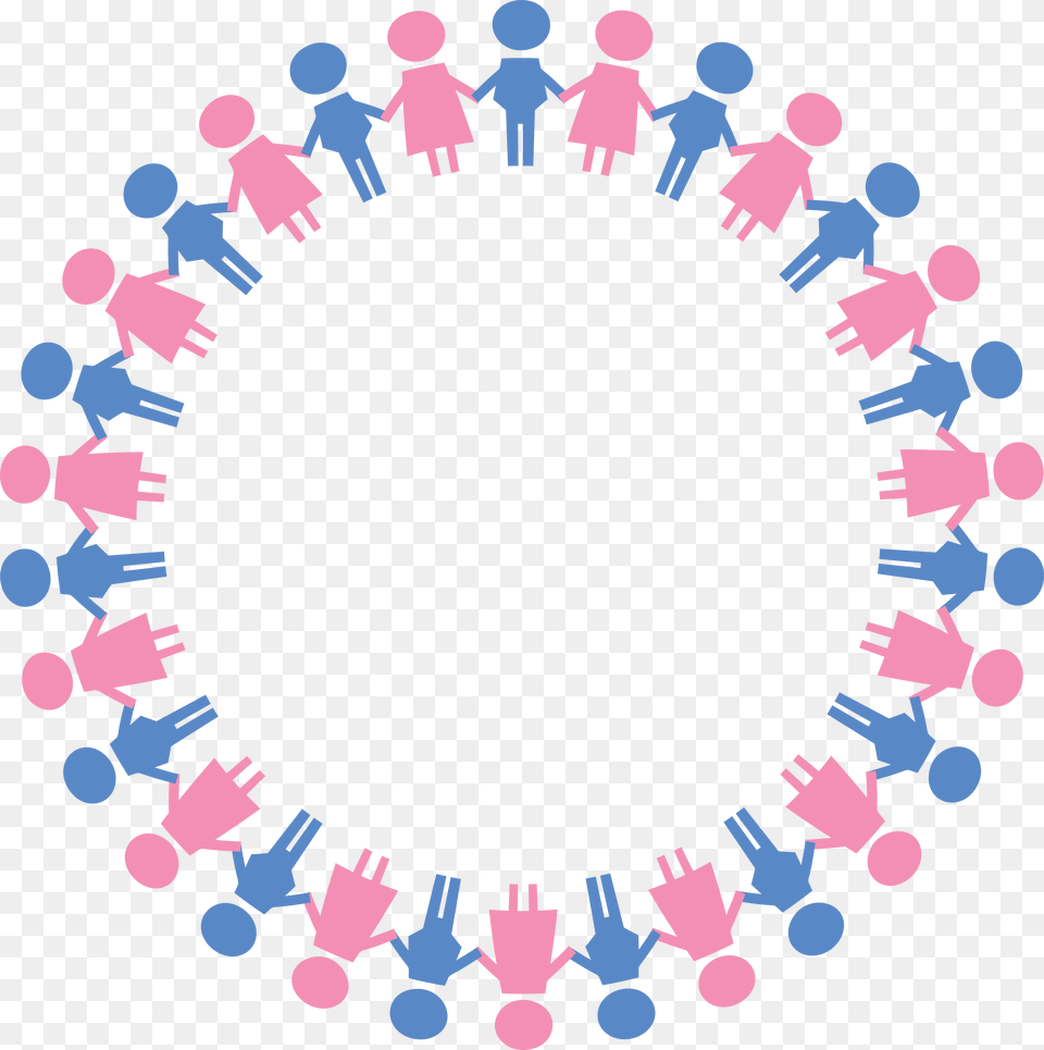 Clipart Of A Round Border Of Boys And Girls, People, Person, Baby, Photography Free Png Download