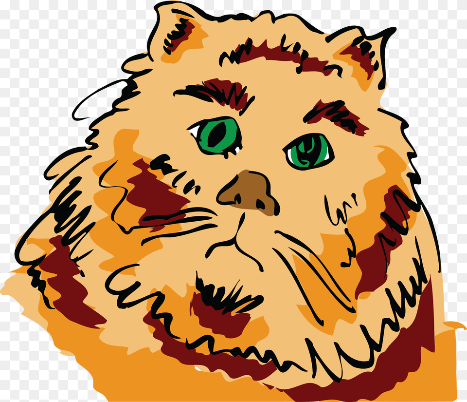 Clipart Of A Sad Orange Cat, Baby, Person, Animal, Lion Free Png