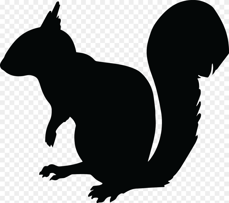 Clipart Of A Squirrel Silhouette, Animal, Mammal, Rodent Free Png Download