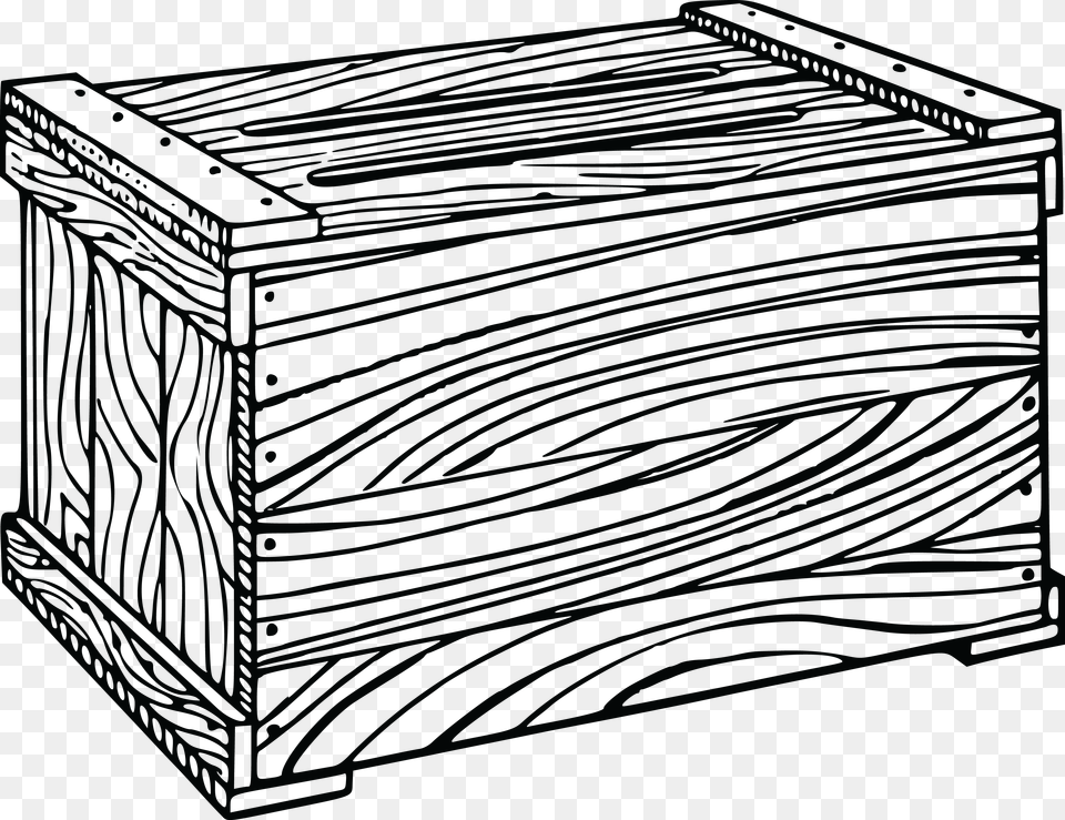 Clipart Of A Wooden Crate, Box, Drawer, Furniture Png Image