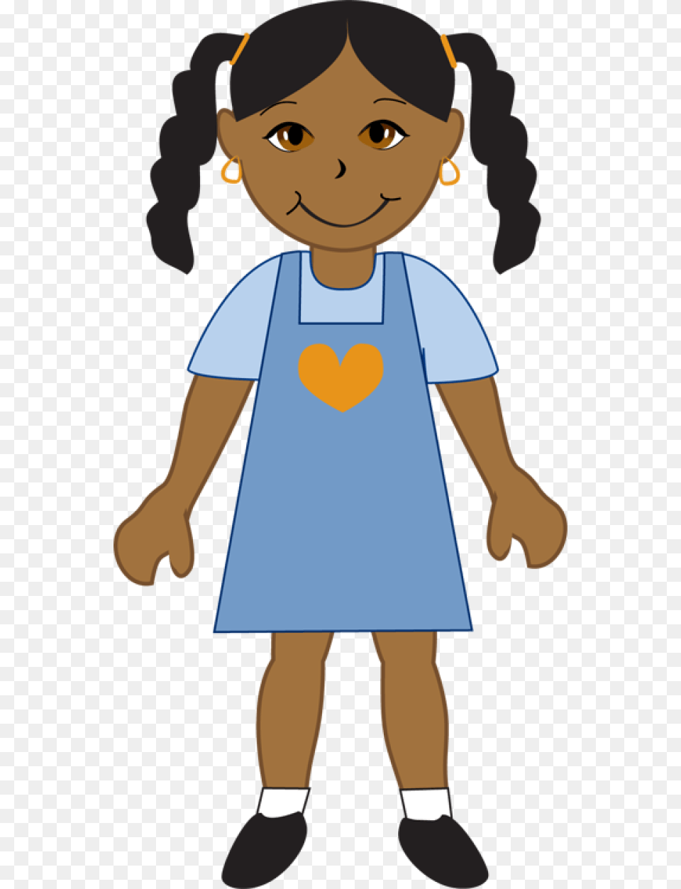 Clipart Of African American Girl Winging, Child, Female, Person, Face Png