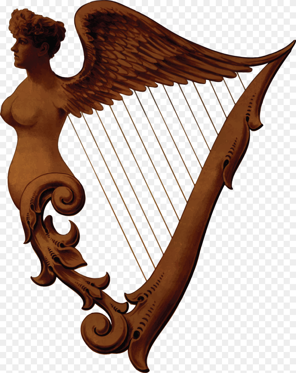 Clipart Of An Irish Harp, Musical Instrument Free Transparent Png