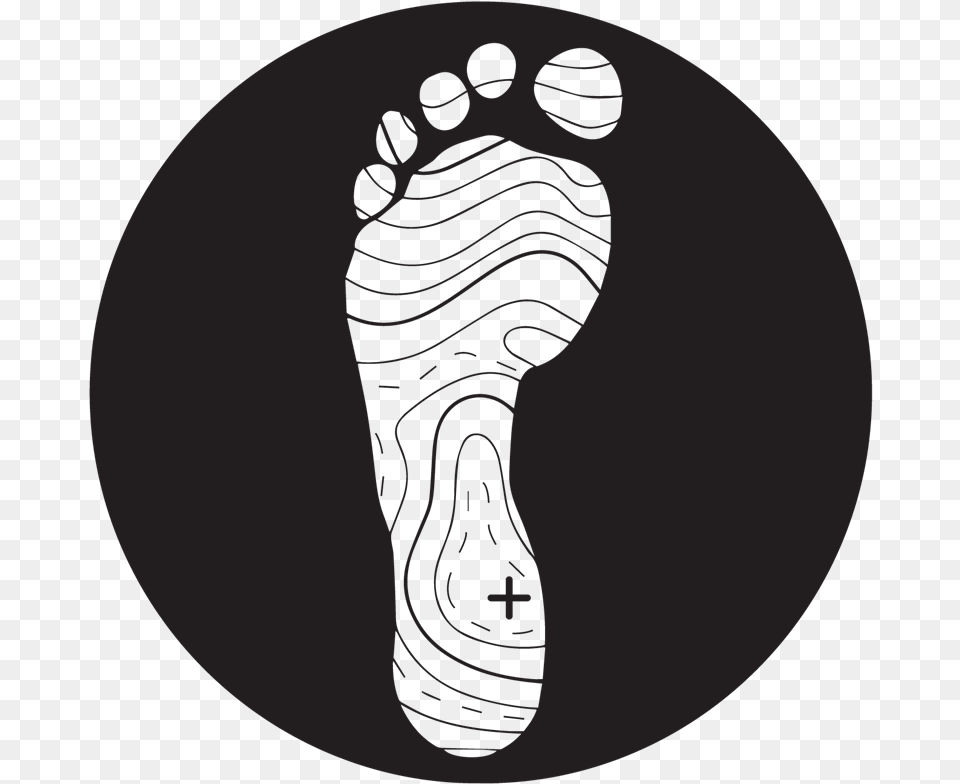 Clipart Of Athlete39s Foot Uncolored, Footprint, Disk Png