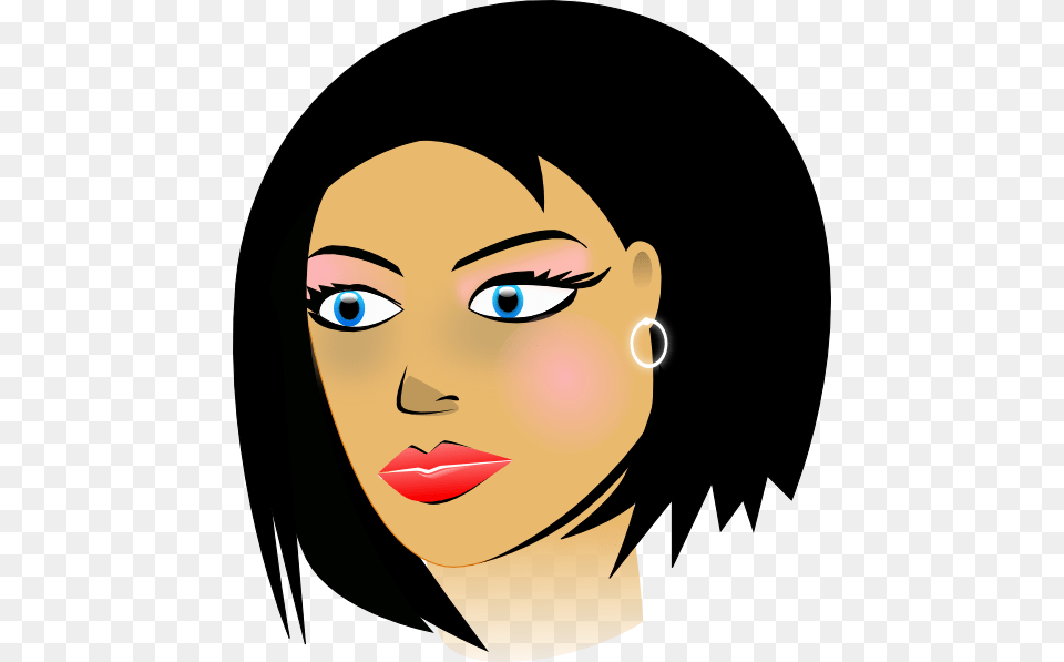 Clipart Of Beautiful Woman Face Vector Illustration Female Face Clipart, Accessories, Portrait, Photography, Person Free Transparent Png