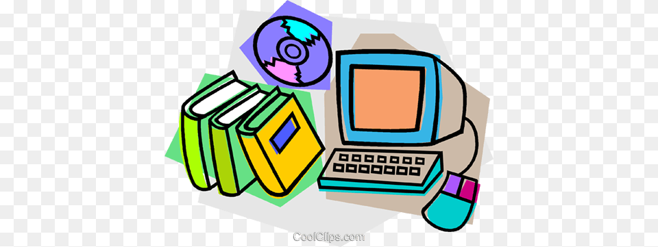 Clipart Of Books And Computers, Computer, Pc, Electronics, Art Free Png Download