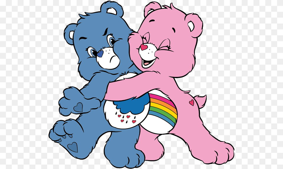 Clipart Of Caring Animal Care And Bear Hug Cartoon Cartoon Hug Mammal, Wildlife, Baby, Person Free Transparent Png