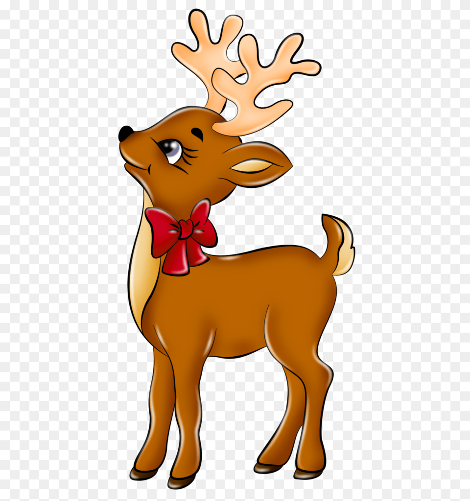 Clipart Of Cartoon Deer Winging, Animal, Mammal, Wildlife, Elk Free Png