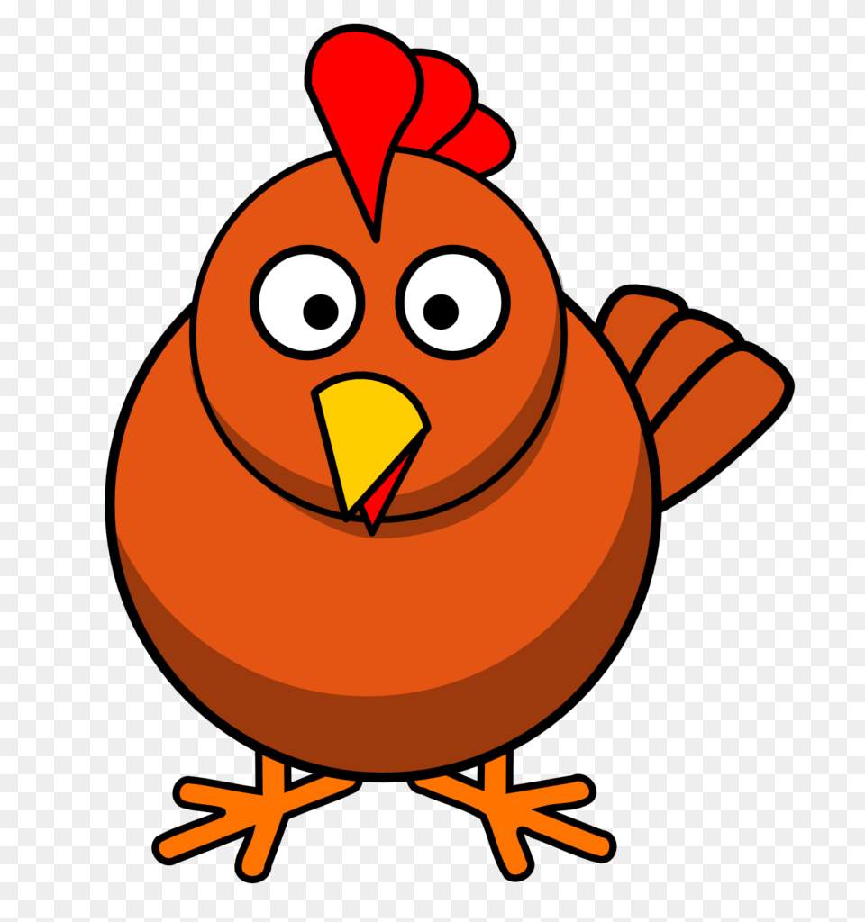 Clipart Of Chicken Winging, Animal, Beak, Bird Png Image