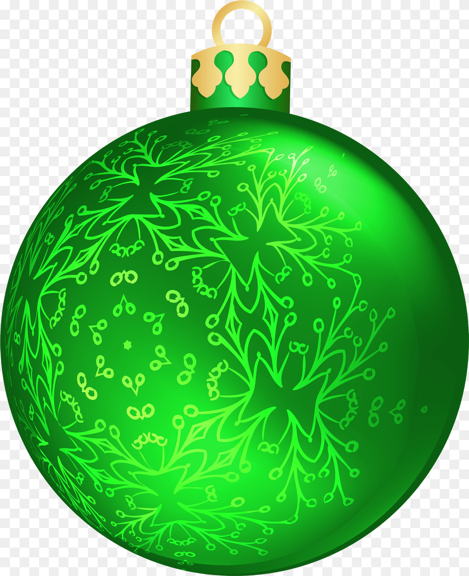 Clipart Of Christmas Ornaments Banner Freeuse Stock Green Christmas Ball, Accessories, Ornament Free Png