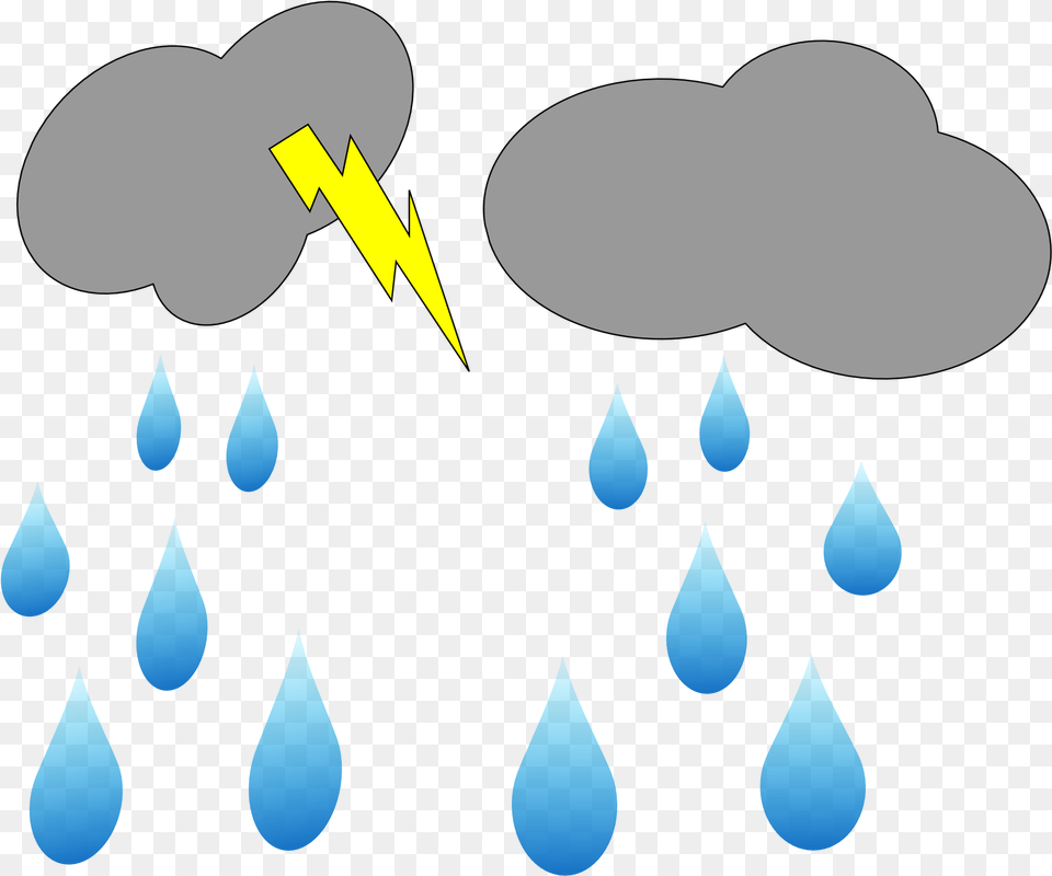 Clipart Of Cloud Showers And Thunder Transparent, Droplet, Lighting, Clothing, Hat Free Png Download