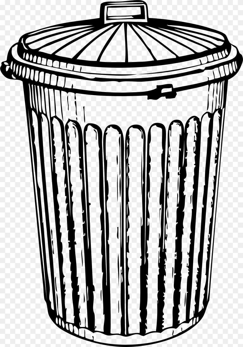 Clipart Of Detailed Areas And Fin Trash Can Clip Art, Gray Free Png Download