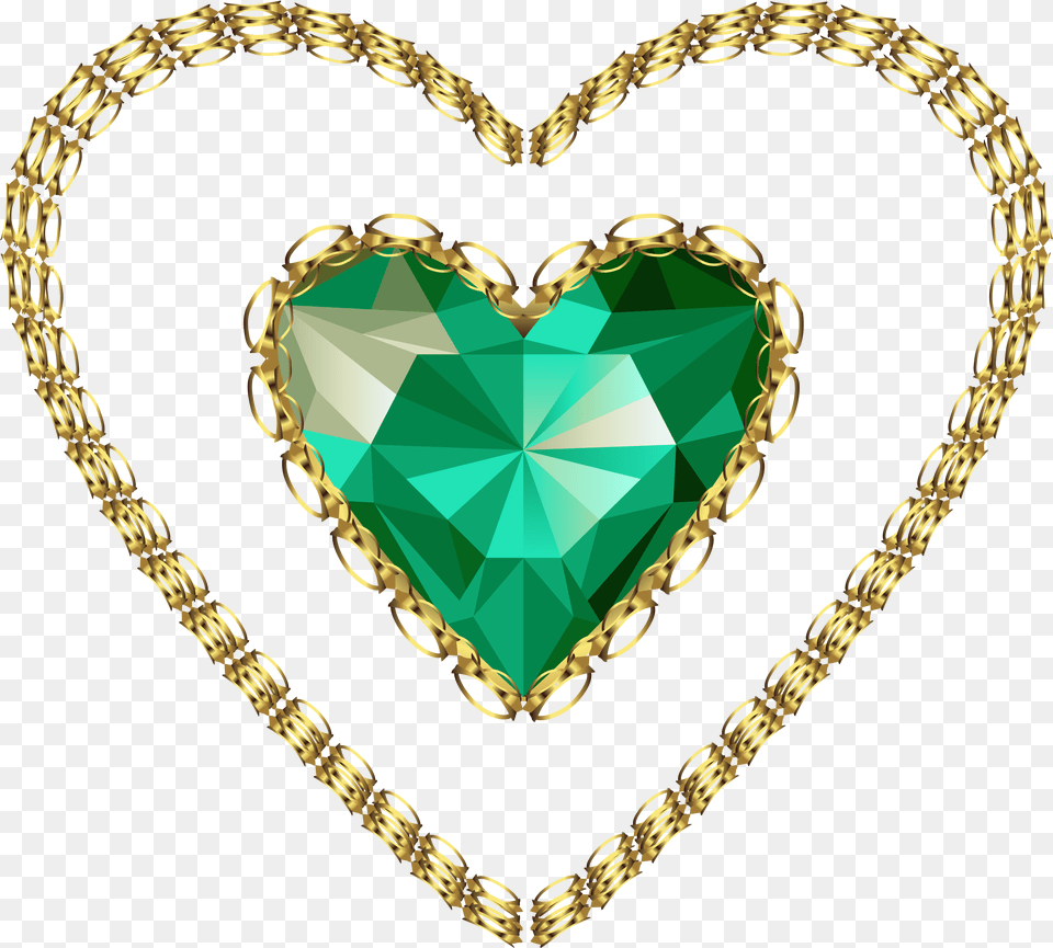 Clipart Of Emeralds U2013 Uma36info Gold Hearts, Accessories, Gemstone, Jewelry, Necklace Free Transparent Png